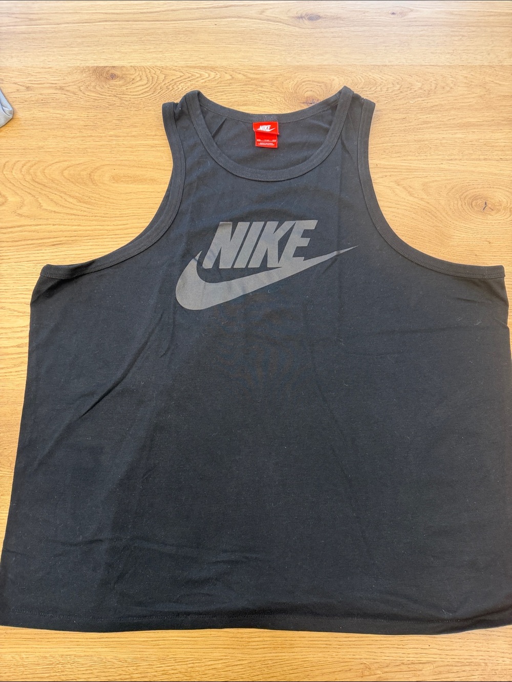 RARE Nike Ace Logo Tank Black on Black Sleeveless Athletic Shirt Size XXL